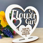 Freestanding Wood Heart Flower Girl Gift Wedding Gifts Thank You