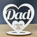 Dad Gifts From Bump Dad Gifts Birthday Freestanding Heart Plaque