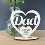 Dad Gifts From Bump Dad Gifts Birthday Freestanding Heart Plaque