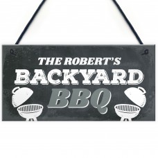 Personalised Backyard BBQ Signs For Outside BBQ Signs For Garden
