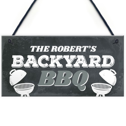 Personalised Backyard BBQ Signs For Outside BBQ Signs For Garden