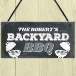 Personalised Backyard BBQ Signs For Outside BBQ Signs For Garden