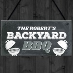 Personalised Backyard BBQ Signs For Outside BBQ Signs For Garden