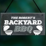 Personalised Backyard BBQ Signs For Outside BBQ Signs For Garden