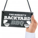 Personalised Backyard BBQ Signs For Outside BBQ Signs For Garden