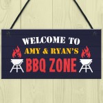 BBQ ZONE Sign BBQ Signs For Outside Garden Personalised