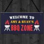 BBQ ZONE Sign BBQ Signs For Outside Garden Personalised