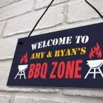 BBQ ZONE Sign BBQ Signs For Outside Garden Personalised