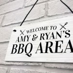 BBQ Signs For Outside Garden Personalised BBQ Area Sign