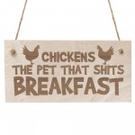 Funny Chicken Signs For Coop Engraved Garden Sign Hanging