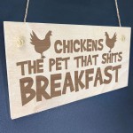 Funny Chicken Signs For Coop Engraved Garden Sign Hanging