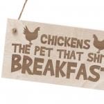 Funny Chicken Signs For Coop Engraved Garden Sign Hanging