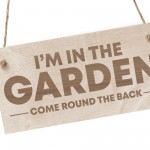 Garden Sign Funny Garden Plaque Engraved Hanging Door Wall