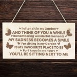 Garden Memorial Engraved Plaque Hanging Garden Shed Summer