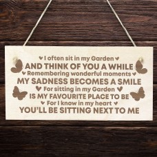 Garden Memorial Engraved Plaque Hanging Garden Shed Summer
