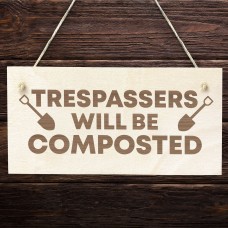 Garden Shed Funny Novelty Hanging Sign Gift For Gardener 