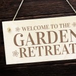 Garden Retreat Sign Engraved Garden Shed Summer House Sign