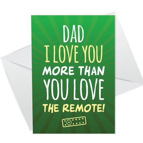 Funny Joke Happy Fathers Day Card For Dad From Daughter Son