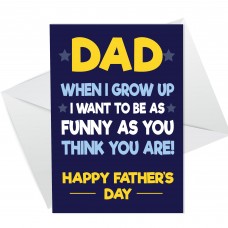 Fathers Day Funny Card For Dad From Daughter Son Novelty Joke