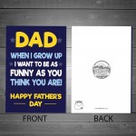 Fathers Day Funny Card For Dad From Daughter Son Novelty Joke