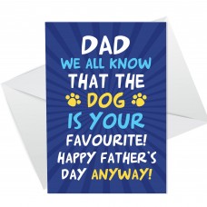 Funny Fathers Day Card From Daughter Son Dog Novelty Joke