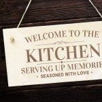 Kitchen Sign Hanging Engraved Plaque Home Signs Home Decor