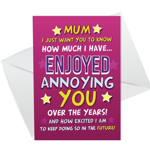 Mum Birthday Card Funny Mothers Day Birthday Card For Mum