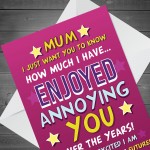 Mum Birthday Card Funny Mothers Day Birthday Card For Mum