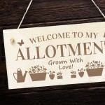 Allotment Sign Engraved Wooden Plaque For Garden Shed