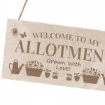 Allotment Sign Engraved Wooden Plaque For Garden Shed