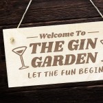 Gin Garden Sign Engraved Alcohol Gift Home Bar Sign Gin Gift