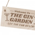 Gin Garden Sign Engraved Alcohol Gift Home Bar Sign Gin Gift