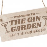 Gin Garden Sign Engraved Alcohol Gift Home Bar Sign Gin Gift