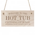 Red Ocean Hot Tub Wood Sign Engraved Hot Tub Signs & Plaques