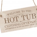 Red Ocean Hot Tub Wood Sign Engraved Hot Tub Signs & Plaques