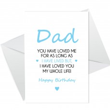 Cute Birthday Cards For Dad From Baby Daughter Son Love Card