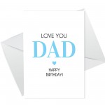 Birthday Cards For Dad Love You Dad Card From Daughter Son