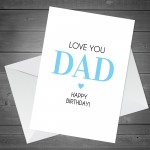 Birthday Cards For Dad Love You Dad Card From Daughter Son