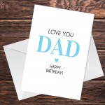 Birthday Cards For Dad Love You Dad Card From Daughter Son