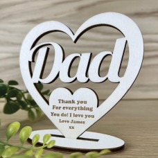 Dad Gift Fathers Day Gift Heart Dad Birthday Gift From Daughter