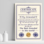 Novelty Gift For Grandad Print Funny Grandad Birthday Gift