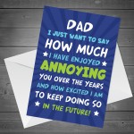 Funny Joke Dad Card For Birthday Humour Fathers Day Card For Dad