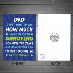 Funny Joke Dad Card For Birthday Humour Fathers Day Card For Dad