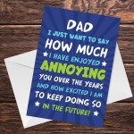Funny Joke Dad Card For Birthday Humour Fathers Day Card For Dad