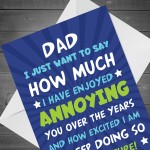 Funny Joke Dad Card For Birthday Humour Fathers Day Card For Dad