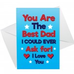 Best Dad Card For Birthday A6 Card Thank You Card For Dad