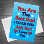 Best Dad Card For Birthday A6 Card Thank You Card For Dad