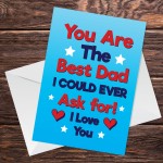 Best Dad Card For Birthday A6 Card Thank You Card For Dad