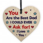 Best Dad Gift For Birthday Wood Heart Thank You Gift For Dad