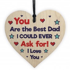 Best Dad Gift For Birthday Wood Heart Thank You Gift For Dad